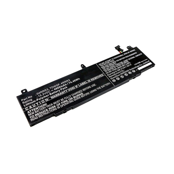 Batteries N Accessories BNA-WB-P10707 Laptop Battery - Li-Pol, 15.2V, 4900mAh, Ultra High Capacity - Replacement for Dell TDW5P Battery