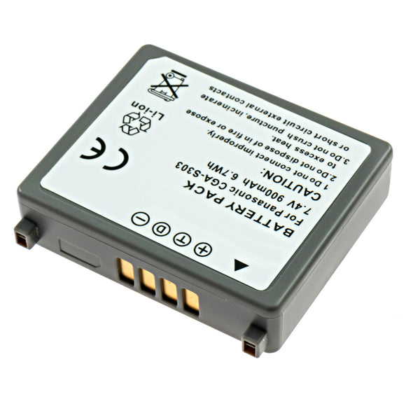 Batteries N Accessories BNA-WB-L9069 Digital Camera Battery - Li-ion, 7.4V, 760mAh, Ultra High Capacity - Replacement for Panasonic CGA-S303 Battery