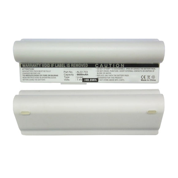 Batteries N Accessories BNA-WB-L15868 Laptop Battery - Li-ion, 7.4V, 6600mAh, Ultra High Capacity - Replacement for Asus AL22-703 Battery