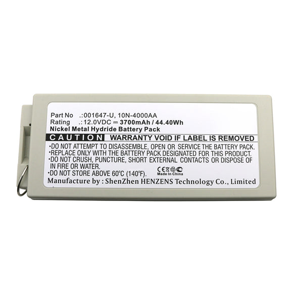 Batteries N Accessories BNA-WB-H14250 Medical Battery - Ni-MH, 12V, 3700mAh, Ultra High Capacity - Replacement for Welch-Allyn 001647-U Battery