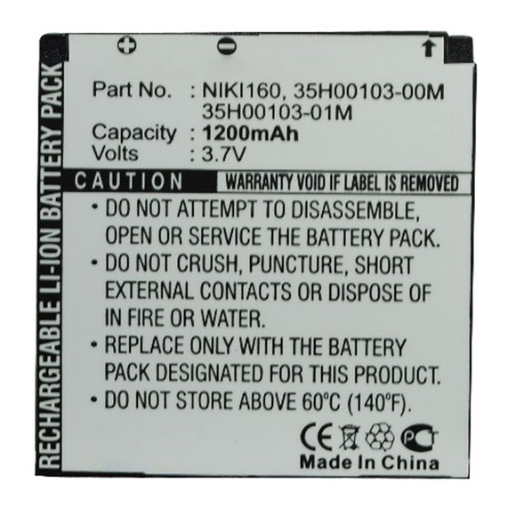 Batteries N Accessories BNA-WB-P12955 Cell Phone Battery - Li-Pol, 3.7V, 1200mAh, Ultra High Capacity - Replacement for HTC 35H00103-00M Battery