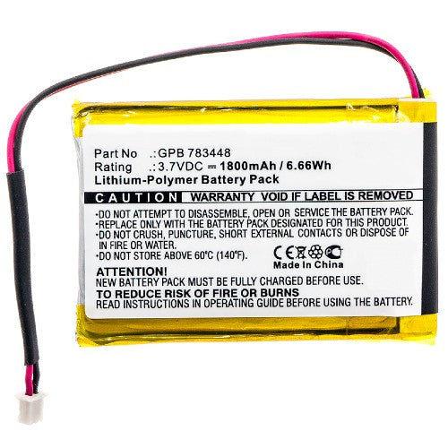 Batteries N Accessories BNA-WB-P8230 Wireless Headset Battery - Li-Pol, 3.7V, 1800mAh, Ultra High Capacity Battery - Replacement for Telex GPB 783448 Battery