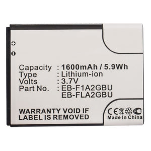 Batteries N Accessories BNA-WB-L3496 Cell Phone Battery - Li-Ion, 3.7V, 1600 mAh, Ultra High Capacity Battery - Replacement for NTT Docomo EB-F1A2GBU Battery