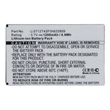 Batteries N Accessories BNA-WB-L14081 Cell Phone Battery - Li-ion, 3.7V, 1200mAh, Ultra High Capacity - Replacement for ZTE Li3712T42P3h633959 Battery