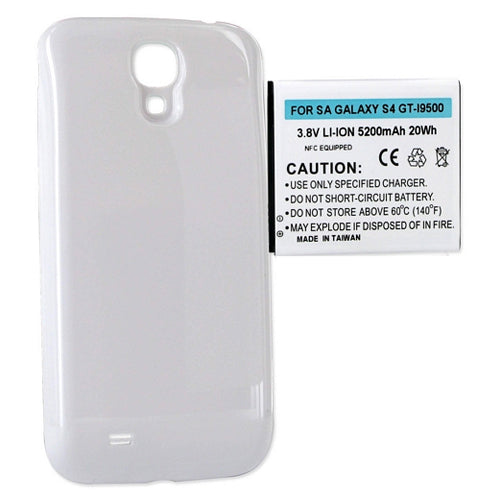 Batteries N Accessories BNA-WB-BLI-1341-5.2W Cell Phone Battery - Li-Ion, 3.8V, 5200 mAh, Ultra High Capacity Battery - Replacement for Samsung Galaxy S4 Battery