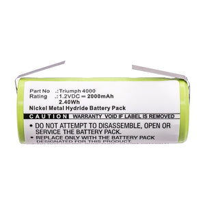 Batteries N Accessories BNA-WB-H15410 Toothbrush Battery - Ni-MH, 1.2V, 2000mAh, Ultra High Capacity - Replacement for Oral-B 3745 Battery