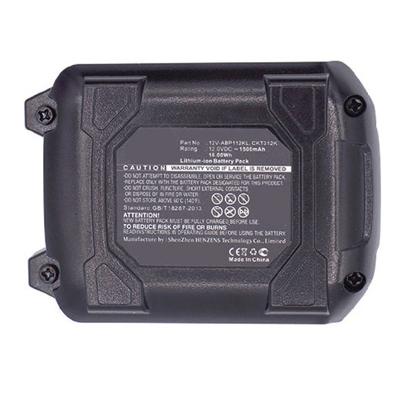 Batteries N Accessories BNA-WB-L8523 Power Tools Battery - Li-ion, 12V, 1500mAh, Ultra High Capacity Battery - Replacement for KOBALT 12V-ABP112KL, CKT312K Battery
