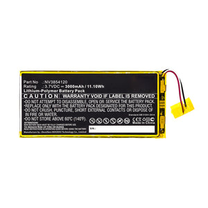 Batteries N Accessories BNA-WB-P15403 Tablet Battery - Li-Pol, 3.7V, 3000mAh, Ultra High Capacity - Replacement for PBS NV3854120 Battery