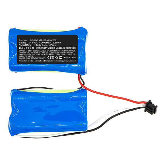 Batteries N Accessories BNA-WB-H13387 Equipment Battery - Ni-MH, 4.8V, 2000mAh, Ultra High Capacity - Replacement for Topcon BT-68Q Battery