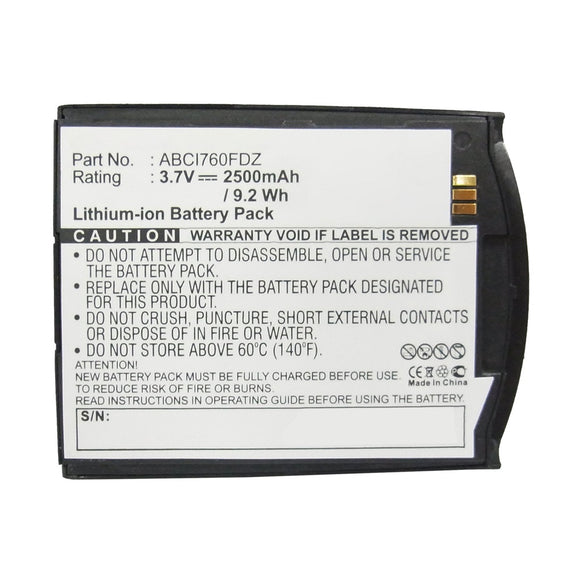 Batteries N Accessories BNA-WB-L12970 Cell Phone Battery - Li-ion, 3.7V, 2500mAh, Ultra High Capacity - Replacement for Samsung ABCI760FDZ Battery