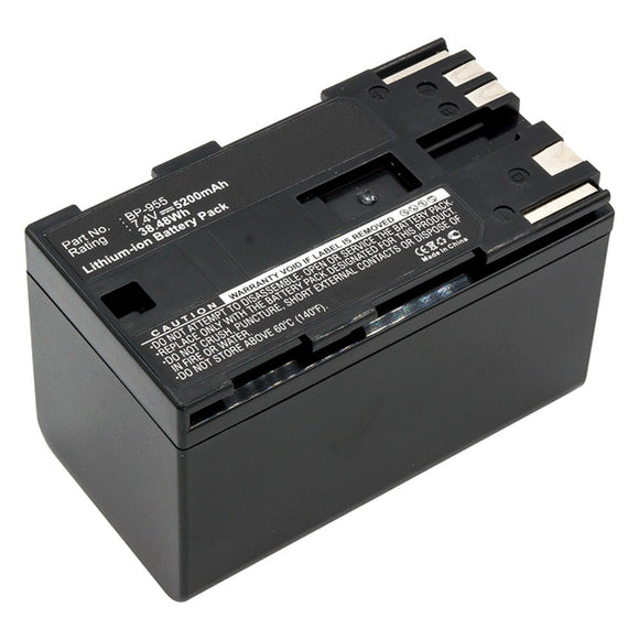 Batteries N Accessories BNA-WB-L8846 Digital Camera Battery - Li-ion, 7.4V, 5200mAh, Ultra High Capacity - Replacement for Canon BP-955 Battery