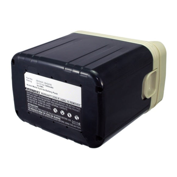 Batteries N Accessories BNA-WB-H15252 Power Tool Battery - Ni-MH, 24V, 1500mAh, Ultra High Capacity - Replacement for Makita 2417 Battery