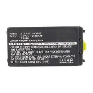 Batteries N Accessories BNA-WB-P14440 Barcode Scanner Battery - Li-Pol, 3.7V, 2500mAh, Ultra High Capacity - Replacement for Zebra 82-127909-02 Battery