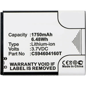 Batteries N Accessories BNA-WB-L3190 Cell Phone Battery - Li-Ion, 3.7V, 1750 mAh, Ultra High Capacity Battery - Replacement for Blu C594604160T Battery