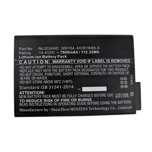 Batteries N Accessories BNA-WB-L15161 Medical Battery - Li-ion, 14.4V, 7800mAh, Ultra High Capacity - Replacement for Inspired Energy NI2020 Battery