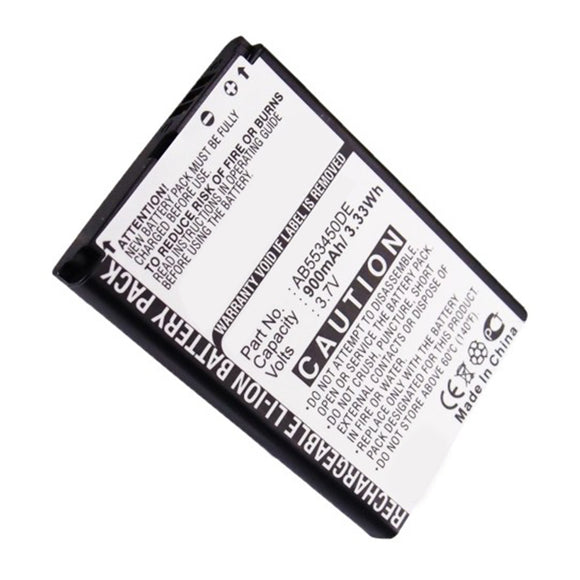 Batteries N Accessories BNA-WB-L13026 Cell Phone Battery - Li-ion, 3.7V, 900mAh, Ultra High Capacity - Replacement for Samsung AB553850DC Battery