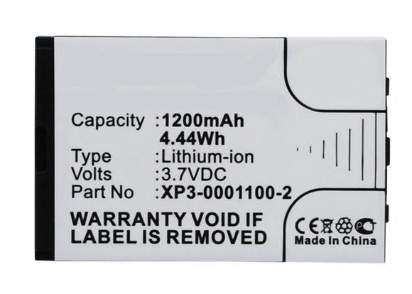 Batteries N Accessories BNA-WB-L3649 Cell Phone Battery - Li-Ion, 3.7V, 1200 mAh, Ultra High Capacity Battery - Replacement for Socketmobile XP3-0001100-2 Battery