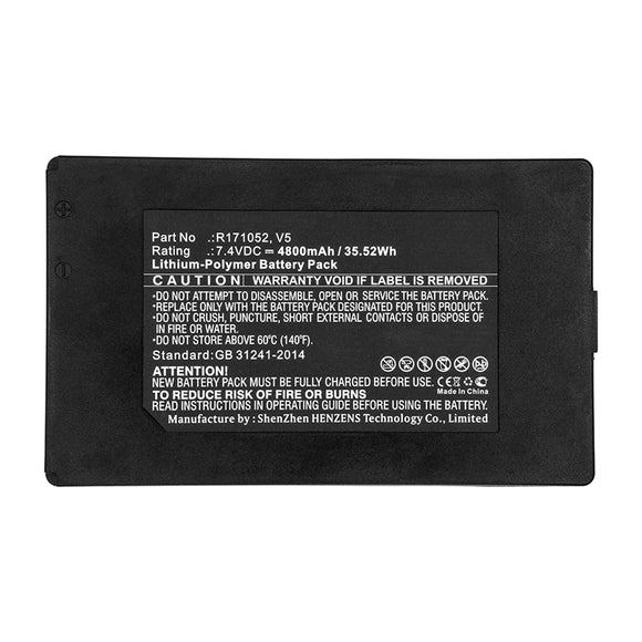 Batteries N Accessories BNA-WB-P14973 Equipment Battery - Li-Pol, 7.4V, 4800mAh, Ultra High Capacity - Replacement for IDEAL R171052 Battery