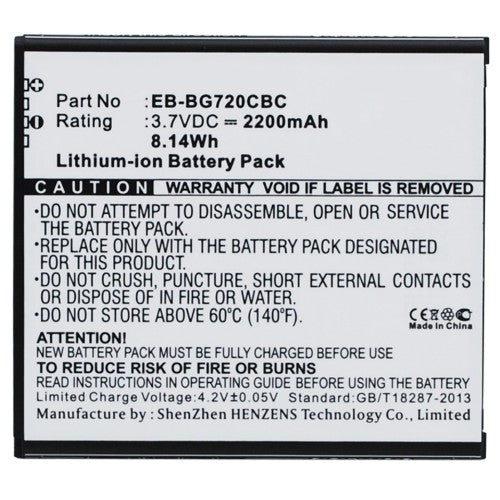 Batteries N Accessories BNA-WB-L4026 Cell Phone Battery - Li-ion, 3.7, 2200mAh, Ultra High Capacity Battery - Replacement for Samsung EB-BG720CBC, EB-BG720CBK Battery