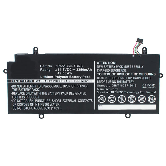 Batteries N Accessories BNA-WB-P9690 Laptop Battery - Li-Pol, 14.8V, 3350mAh, Ultra High Capacity - Replacement for Toshiba PA5136U-1BRS Battery