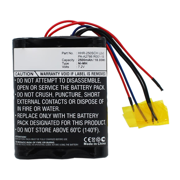 Batteries N Accessories BNA-WB-H16318 Vehicle Battery - Ni-MH, 7.2V, 2500mAh, Ultra High Capacity - Replacement for Panasonic HHR-250SCH L2x3 Battery
