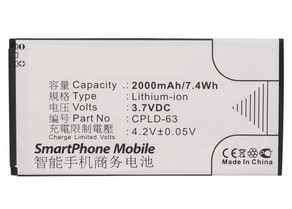 Batteries N Accessories BNA-WB-L3249 Cell Phone Battery - Li-Ion, 3.7V, 2000 mAh, Ultra High Capacity Battery - Replacement for Coolpad CPLD-30 Battery
