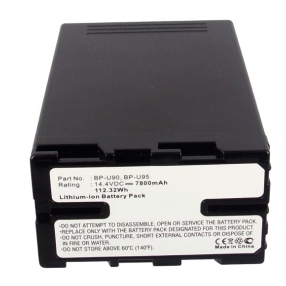 Batteries N Accessories BNA-WB-L9168 Digital Camera Battery - Li-ion, 14.4V, 7800mAh, Ultra High Capacity - Replacement for Sony BP-U90 Battery