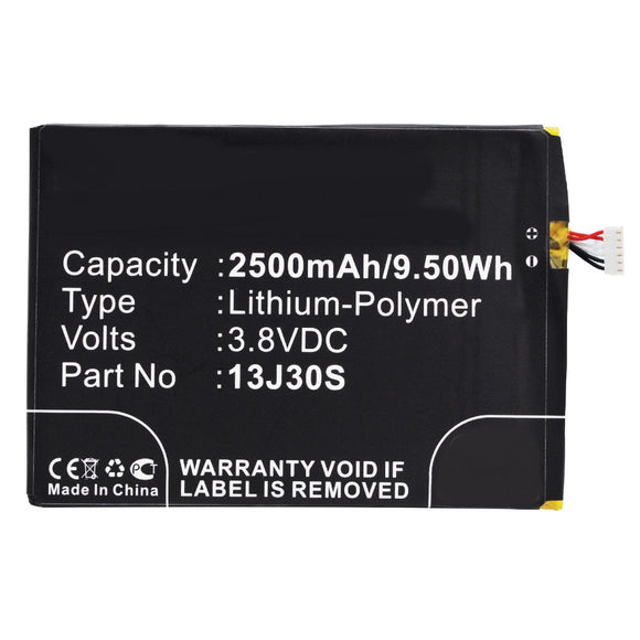 Batteries N Accessories BNA-WB-P3204 Cell Phone Battery - Li-Pol, 3.8V, 2500 mAh, Ultra High Capacity Battery - Replacement for Blu 13J30S Battery