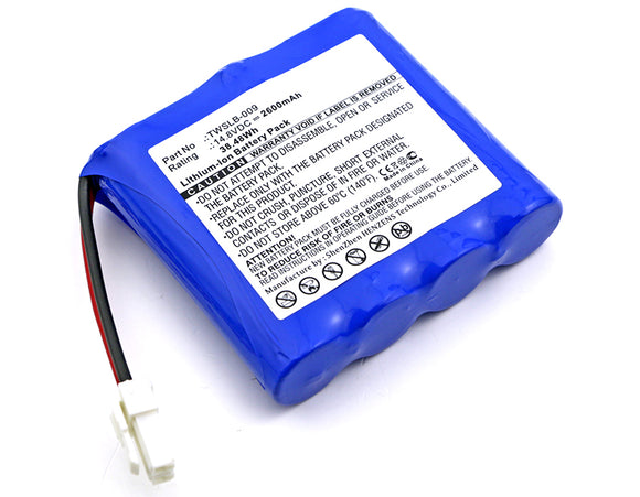 Batteries N Accessories BNA-WB-L11201 Medical Battery - Li-ion, 14.8V, 2600mAh, Ultra High Capacity - Replacement for EDAN TWSLB-009 Battery