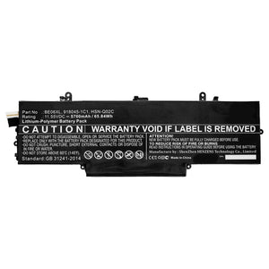 Batteries N Accessories BNA-WB-P9633 Laptop Battery - Li-Pol, 11.55V, 5700mAh, Ultra High Capacity - Replacement for HP BE06XL Battery