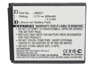 Batteries N Accessories BNA-WB-L8307 Cell Phone Battery - Li-ion, 3.7V, 900mAh, Ultra High Capacity Battery - Replacement for Huawei HB5D1 Battery