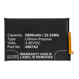 Batteries N Accessories BNA-WB-P17105 Cell Phone Battery - Li-pol, 3.85V, 5800mAh, Ultra High Capacity - Replacement for Wiko  4867A2 Battery