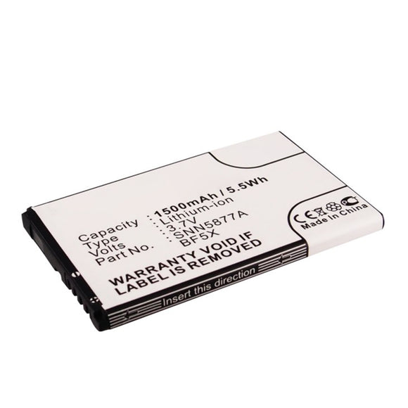 Batteries N Accessories BNA-WB-L16439 Cell Phone Battery - Li-ion, 3.7V, 1500mAh, Ultra High Capacity - Replacement for Motorola BF5X Battery