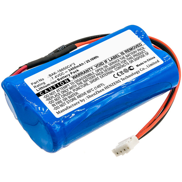 Batteries N Accessories BNA-WB-L11469 Medical Battery - Li-ion, 7.4V, 3400mAh, Ultra High Capacity - Replacement for G-CARE BAK-18650C4*2 Battery
