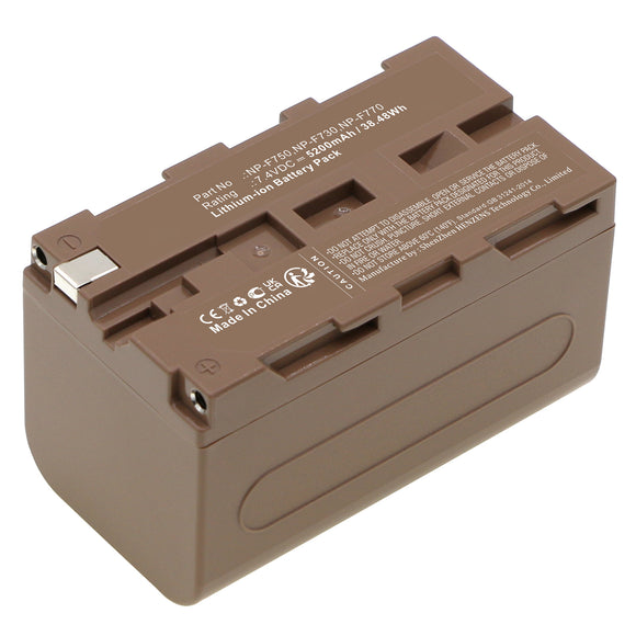 Batteries N Accessories BNA-WB-L17636 Digital Camera Battery - Li-ion, 7.4V, 5200mAh, Ultra High Capacity - Replacement for Sony NP-F730 Battery