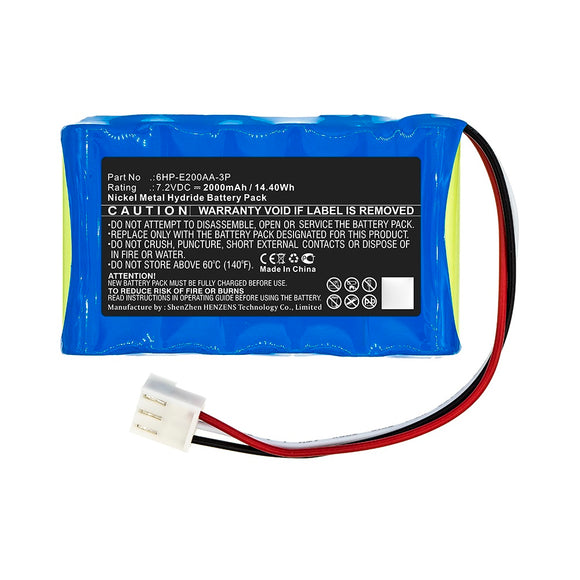 Batteries N Accessories BNA-WB-H10836 Medical Battery - Ni-MH, 7.2V, 2000mAh, Ultra High Capacity - Replacement for Care Vision 6HP-E200AA-3P Battery