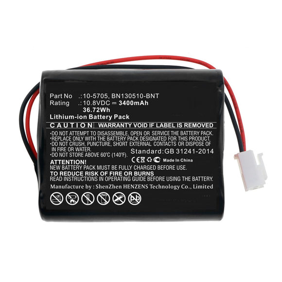 Batteries N Accessories BNA-WB-L10813 Medical Battery - Li-ion, 10.8V, 3400mAh, Ultra High Capacity - Replacement for Bionet BN130510-BNT Battery