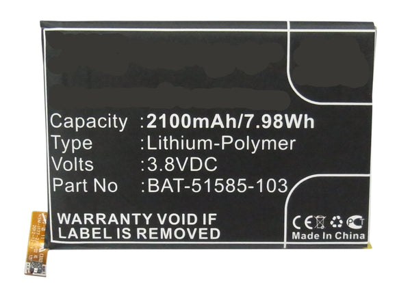 Batteries N Accessories BNA-WB-P3757 Cell Phone Battery - Li-Pol, 3.8, 2100mAh, Ultra High Capacity Battery - Replacement for BlackBerry BAT-51585-003, BAT-51585-103, PTSM1 Battery
