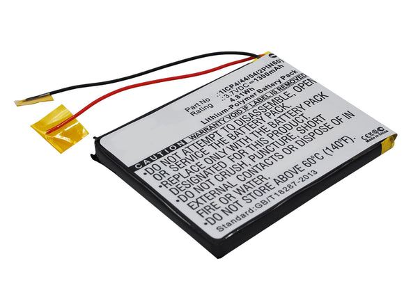 Batteries N Accessories BNA-WB-P4248 GPS Battery - Li-Pol, 3.7V, 1300 mAh, Ultra High Capacity Battery - Replacement for MODECOM 1ICP4/44/54(2PIN60) Battery