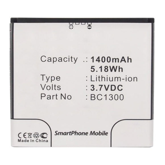 Batteries N Accessories BNA-WB-L16418 Cell Phone Battery - Li-ion, 3.7V, 1400mAh, Ultra High Capacity - Replacement for MeiZu BC1300 Battery