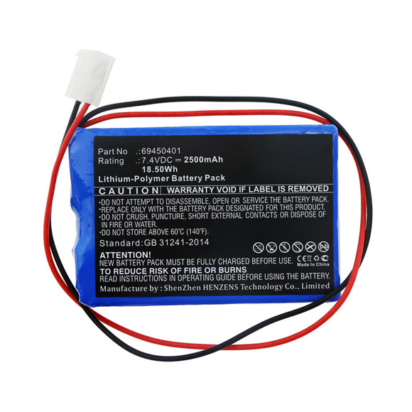 Batteries N Accessories BNA-WB-P10864 Medical Battery - Li-Pol, 7.4V, 2500mAh, Ultra High Capacity - Replacement for CONTEC 69450401 Battery
