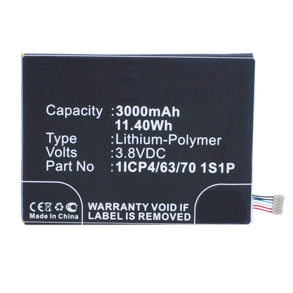 Batteries N Accessories BNA-WB-P3686 Cell Phone Battery - Li-Pol, 3.8V, 3000 mAh, Ultra High Capacity Battery - Replacement for VODAFONE 1ICP4/63/701S1P Battery