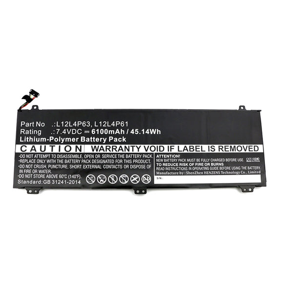 Batteries N Accessories BNA-WB-P12588 Laptop Battery - Li-Pol, 7.4V, 6100mAh, Ultra High Capacity - Replacement for Lenovo L12L4P61 Battery