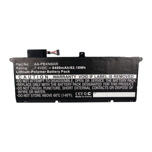 Batteries N Accessories BNA-WB-P16996 Laptop Battery - Li-Pol, 7.4V, 8400mAh, Ultra High Capacity - Replacement for Samsung AA-PBXN8AR Battery