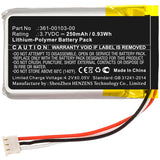 Batteries N Accessories BNA-WB-P11491 GPS Battery - Li-Pol, 3.7V, 250mAh, Ultra High Capacity - Replacement for Garmin 361-00103-00 Battery