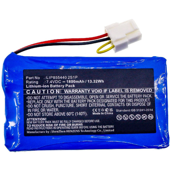 Batteries N Accessories BNA-WB-L15140 Medical Battery - Li-ion, 7.4V, 1800mAh, Ultra High Capacity - Replacement for Neusoft LIP855440 2S1P Battery