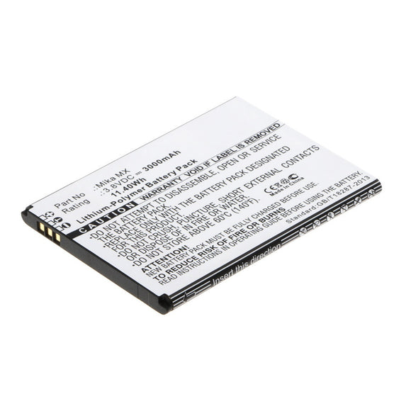 Batteries N Accessories BNA-WB-P11605 Cell Phone Battery - Li-Pol, 3.8V, 3000mAh, Ultra High Capacity - Replacement for GSmart Mika MX Battery