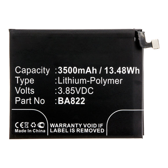 Batteries N Accessories BNA-WB-P14528 Cell Phone Battery - Li-Pol, 3.85V, 3500mAh, Ultra High Capacity - Replacement for MeiZu BA822 Battery