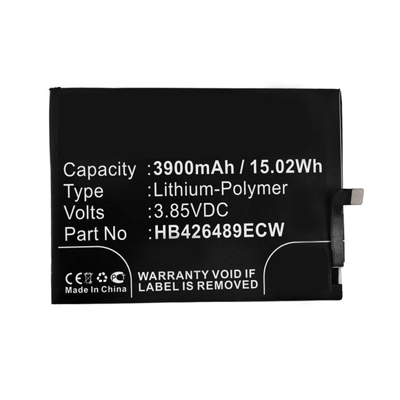 Batteries N Accessories BNA-WB-P11987 Cell Phone Battery - Li-Pol, 3.85V, 3900mAh, Ultra High Capacity - Replacement for Huawei HB426489ECW Battery