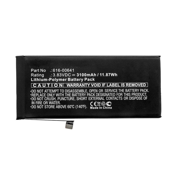 Batteries N Accessories BNA-WB-P12130 Cell Phone Battery - Li-Pol, 3.83V, 3100mAh, Ultra High Capacity - Replacement for Apple 616-00641 Battery